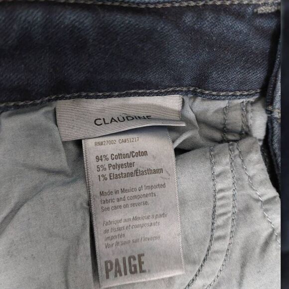 Paige Claudine Crop Jean Carden Dark Wash size 26 - Picture 13 of 14